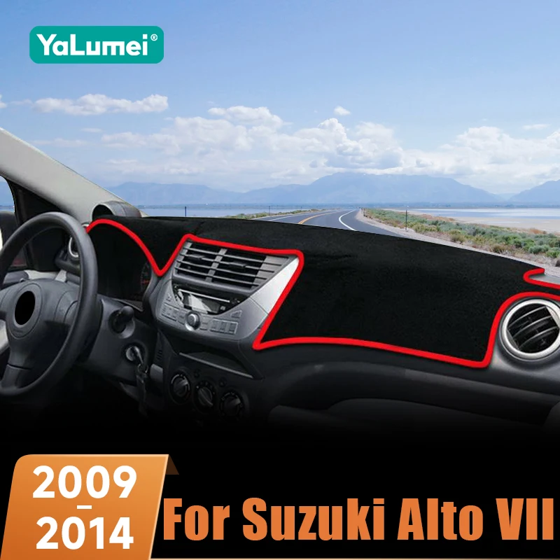 Für Suzuki Alto VII 2009 2010 2011 2012 2013 2014 Auto-Armaturenbrett-Sonnenschutzmatte Rutschfeste Flanellmatte Anti-UV-Schutz Zubehör
