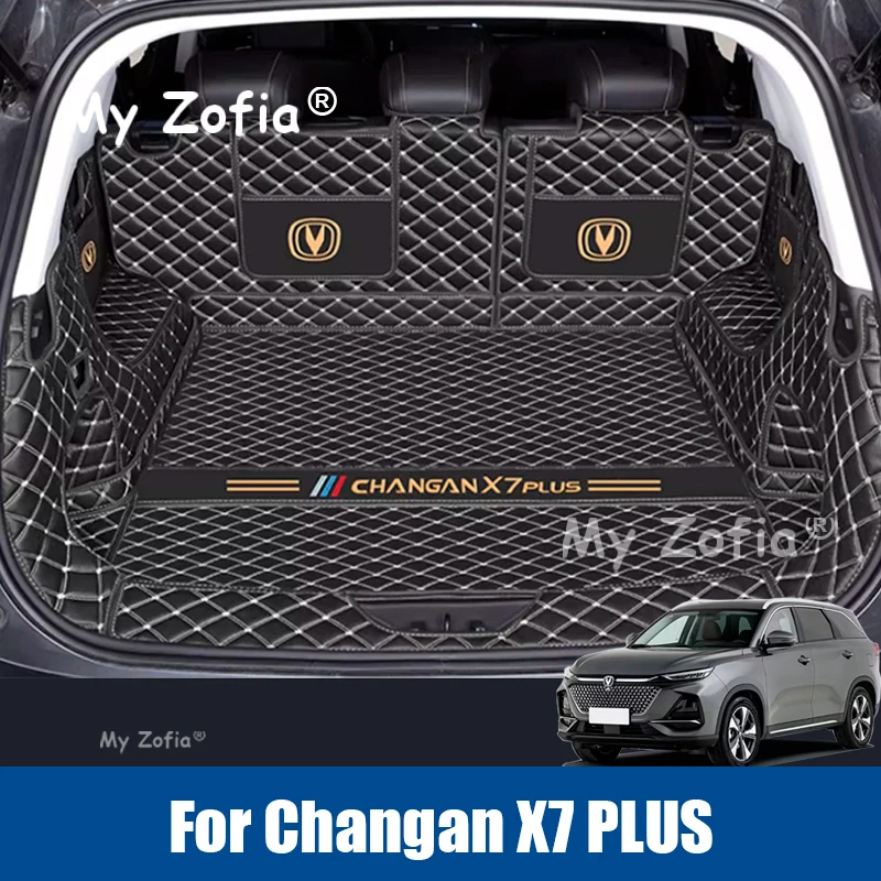 

For Changan X7 PLUS 2024 2025 2026 Car Boot Mat Rear Trunk Liner Cargo Leather Floor Carpet Tray Protector Accessories Mats