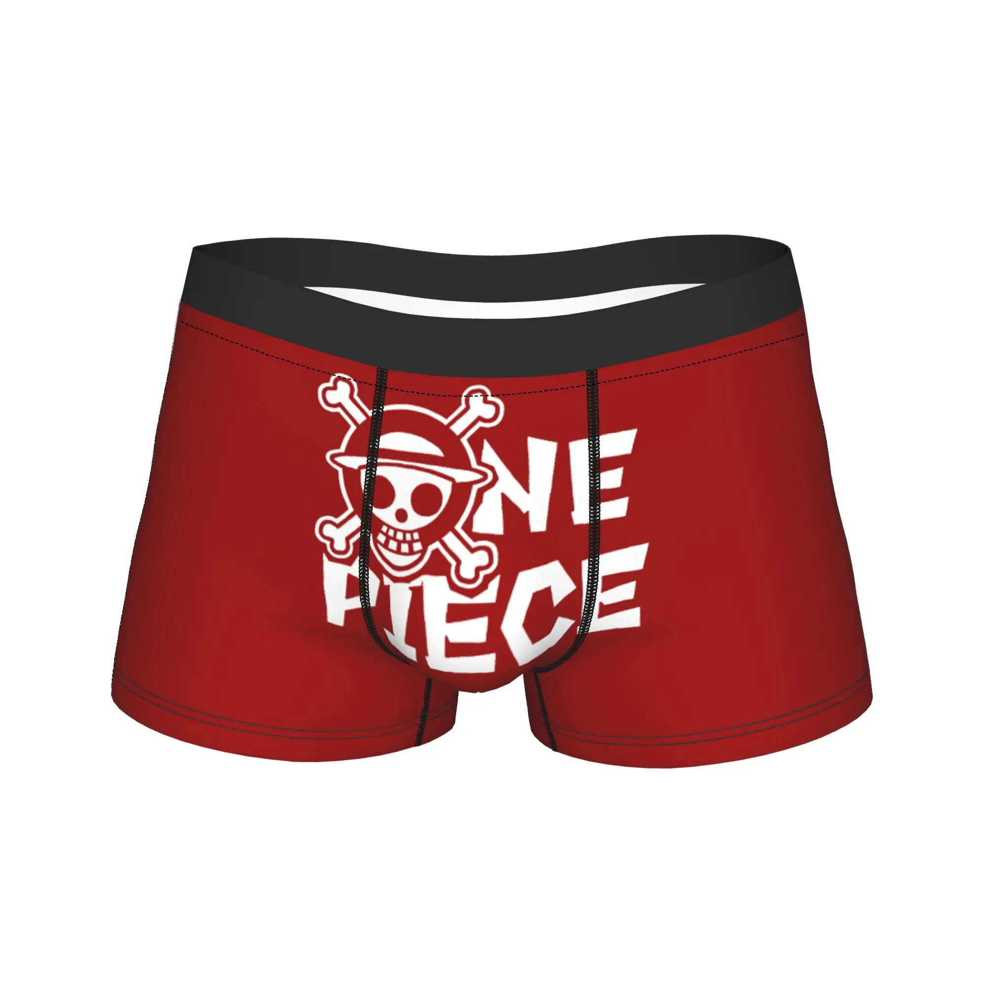 

One Piece Flag Men Underwear Cartoon Boxer Briefs Shorts Panties Humor Polyester Underpants for Homme Plus Size