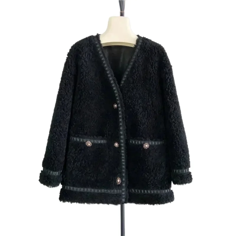 

Tajiyane 100% овечья куртка, женское зимнее шерстяное пальто, меховые пальто, повседневные женские куртки, модная уличная одежда Jaqueta Feminina