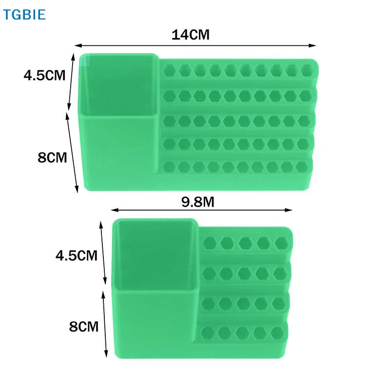 1 PC Drill Holder 20/50 Hole Bit Organizer Screwdriver Head Storage Box Tool Box Hole Board Screwdriver Stand Hex Shank Organize