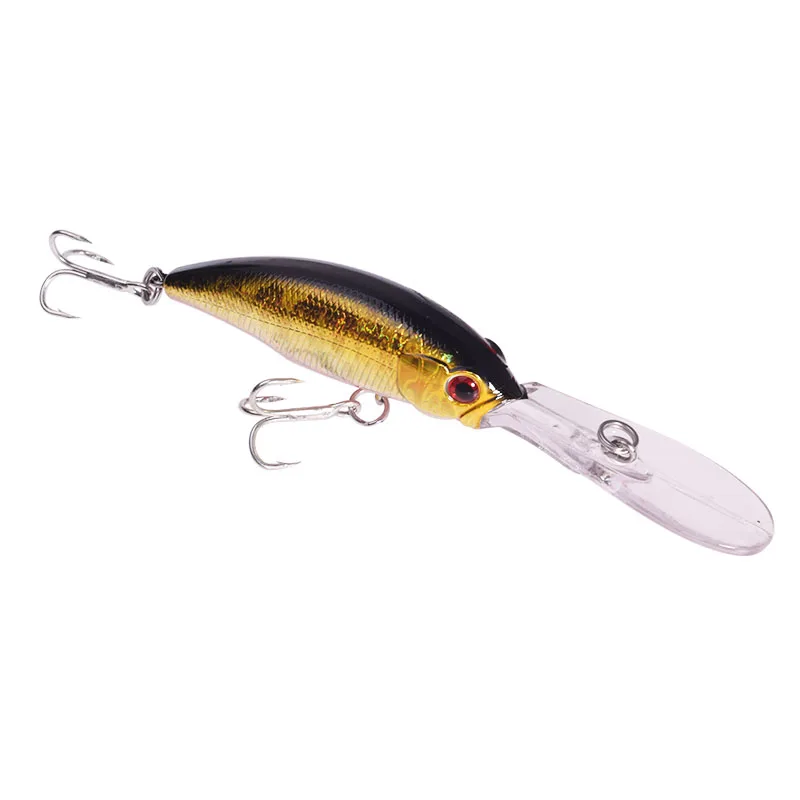 1 Pcs Long Lips Diving​ Minnow Fishing Lure 10cm 8g Floating Wobblers Artificial Hard Bait With 6 # Hook for Bass Pike Crankbait