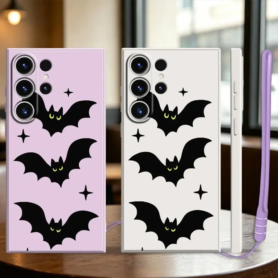 Case for Samsung Galaxy S26 S25 Edge Note 20 10 Ultra S21 Plus S22 S24 Ultra S20 FE S23 Phone Cover Bat Dark Art Gothic