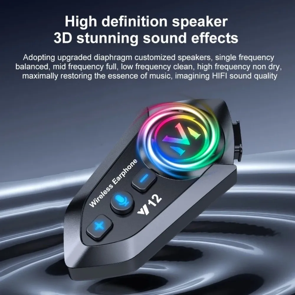 Y12 Motorcycle Helmet Headphones FM Bluetooth Headset Stereo For Phone Moto Outdoor Cycling Helmet Wireless Earphones With Mic image 6