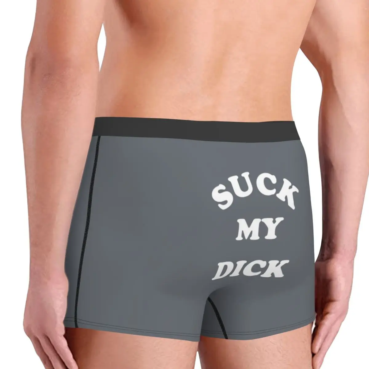 Custom Inspired Suck My Dick Underwear Male Print Boxer Briefs Shorts Panties Breathable Underpants