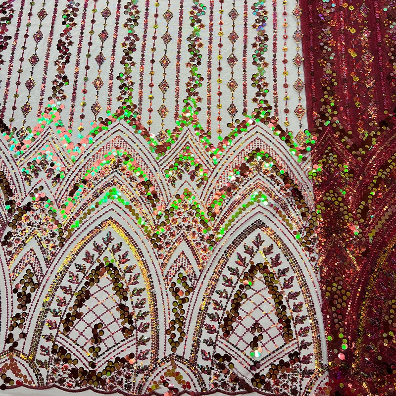 نسيج شبكي من الدانتيل الفرنسي الفاخر، قماش دانتيل مطرز بالترتر الأفريقي عالي الجودة على شكل ألماس لوليتا