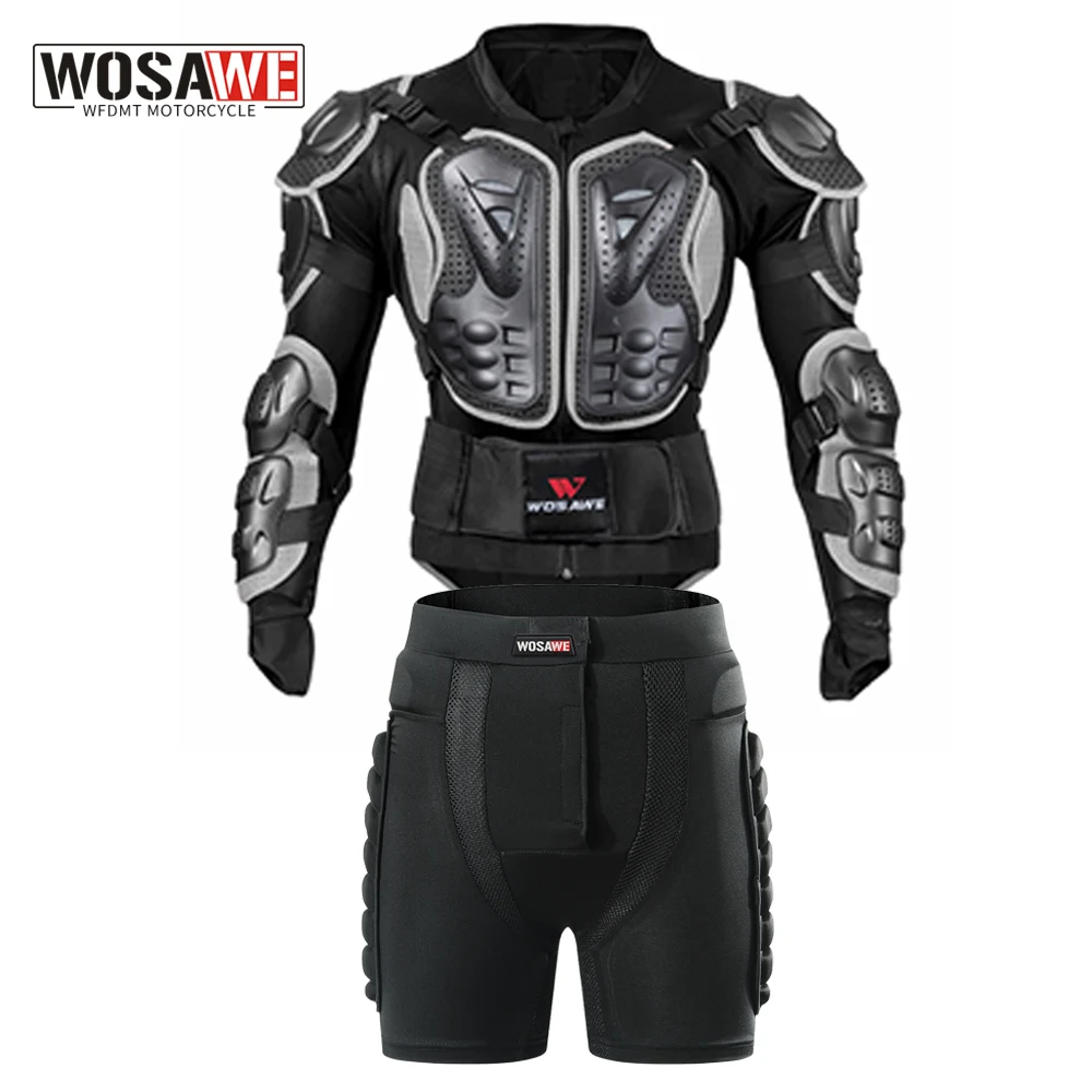 

WOSAWE Men Full Body Protection Jacket Motorcycle Protective Armor Motocross Downhill Racing Chest Back Protector Hip Guard