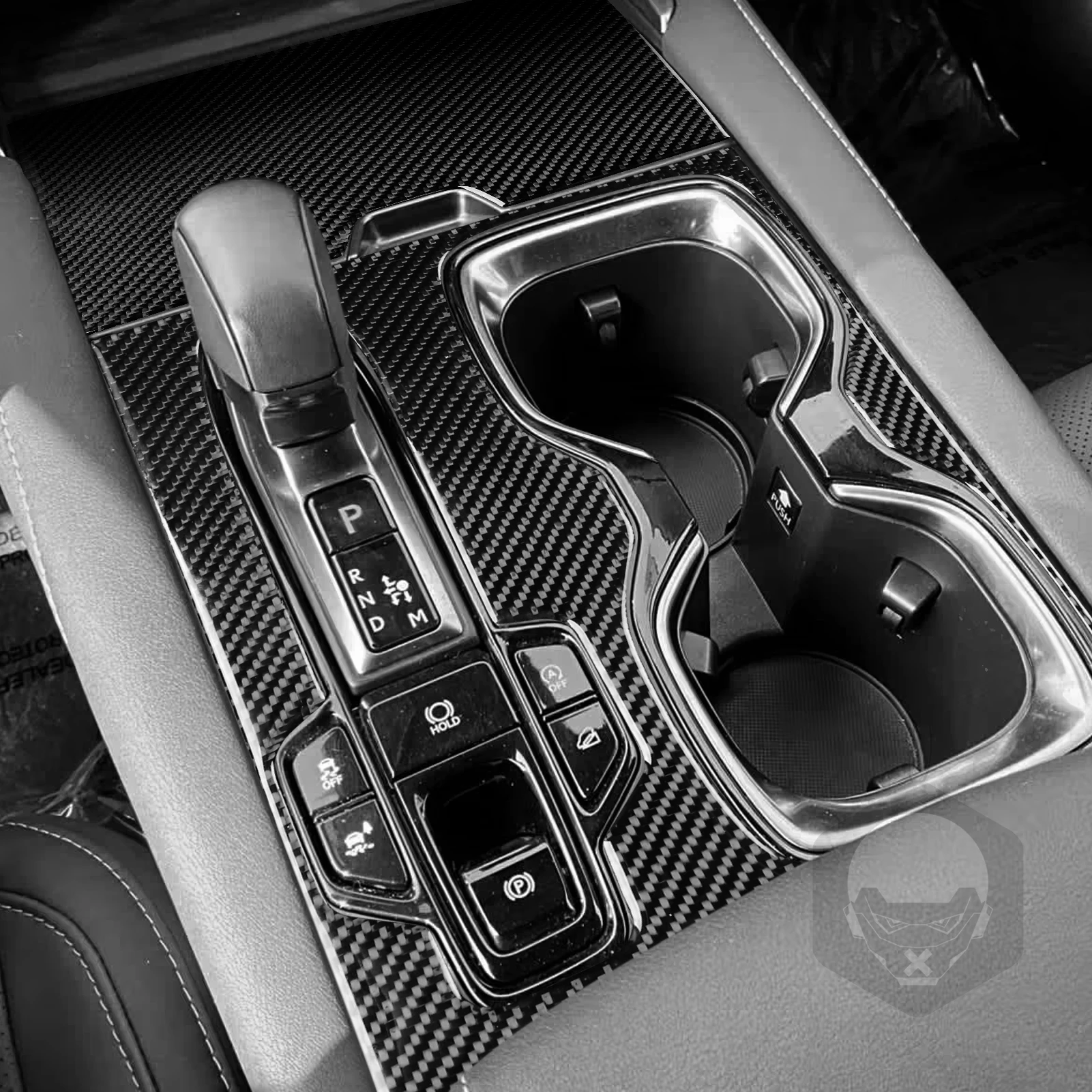 For Lexus RX 300 350h 500h 2023-2026 Carbon Fiber Central Gear Shift Storage Door Panel Car Accessories Decorative Stickers view 2