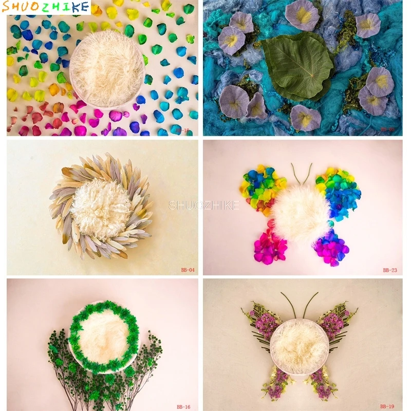 

SHUOZHIKE Baby Newborn Floral Basket Photography Backdrops Props Children Birthday Party Photo Studio Background LZ-03