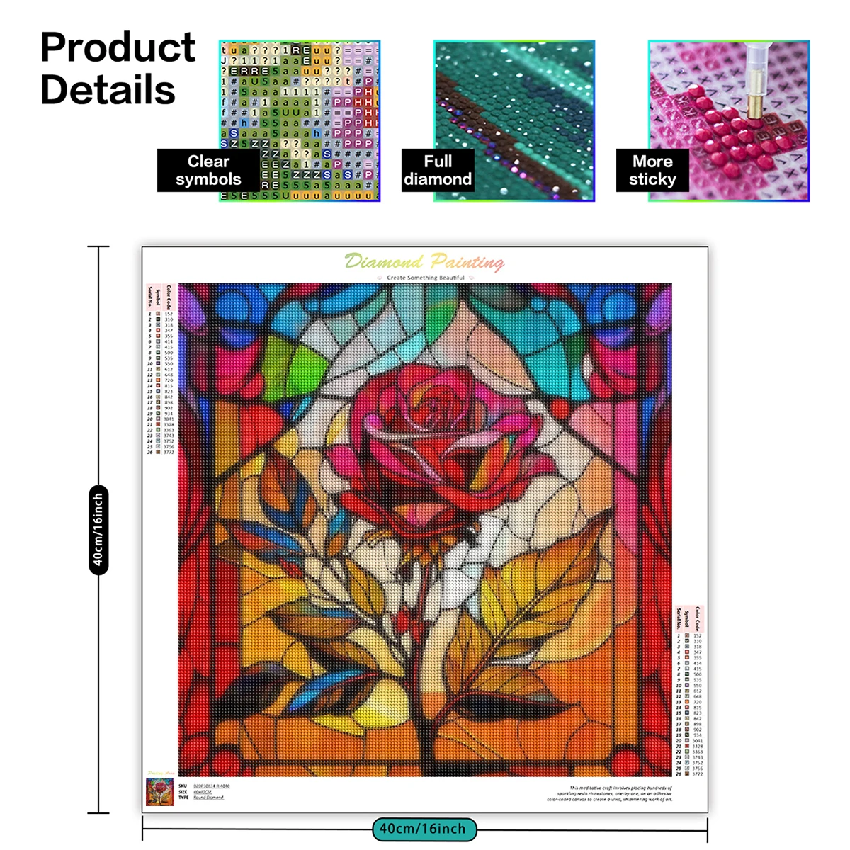 RUOPOTY Diamond Painting Abstract Flowers Diamond Embroidery Full Square Mosaic Cross Stitch Decor For Home