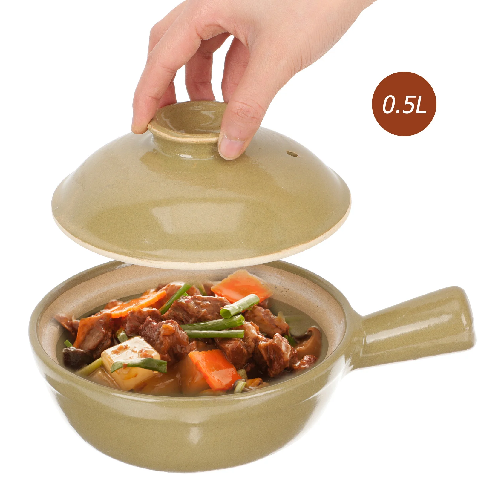 

Single Casserole Pot Heat Resistant Non Stick Cooking Dish for Braised Chicken Rice Soup Noodles Bibimbap Home Kitchen Stew Pot