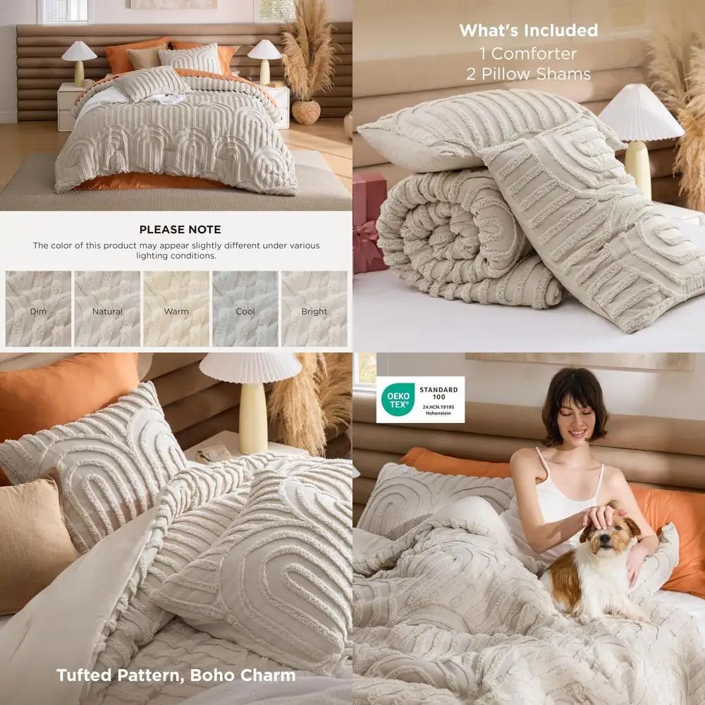 Beige Bohemian Tuft…