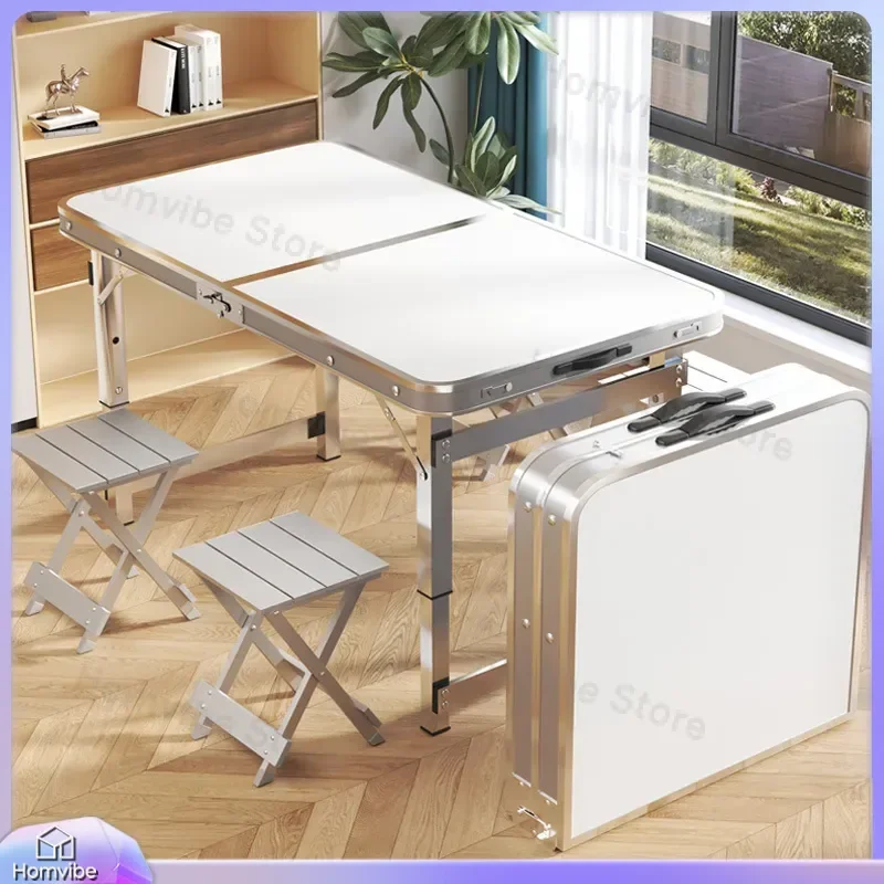Aluminum Alloy Folding Table Portable Small Dining Table for Night Market Stall Barbecue Household Simple Outdoor Camping
