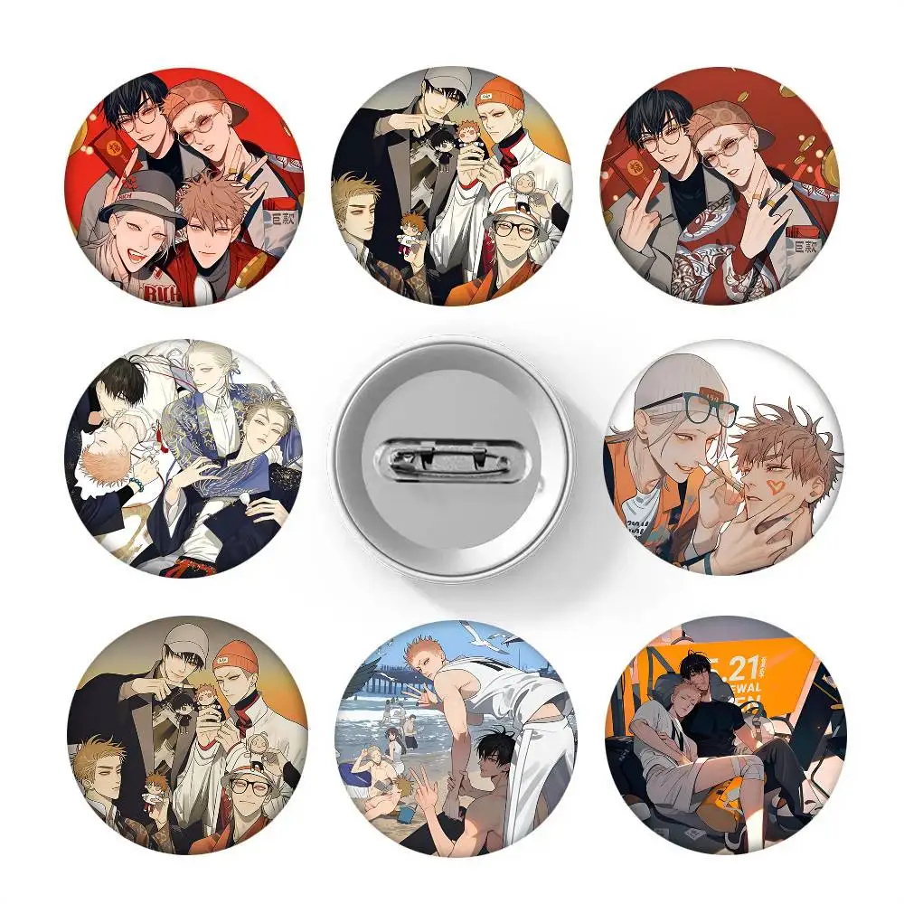 Korean Anime 19 Days Round Badge Lapel Pin Backpack Clothing Jewelry Accessories Gift Brooch