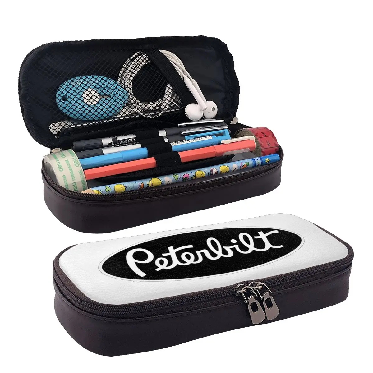 

Peterbilt Class Pays 1939 (12) Leather Pencil Case for Boy Girl Gifts Pen Box Pencil Bag Stationery Supplies Pen Holder Bag