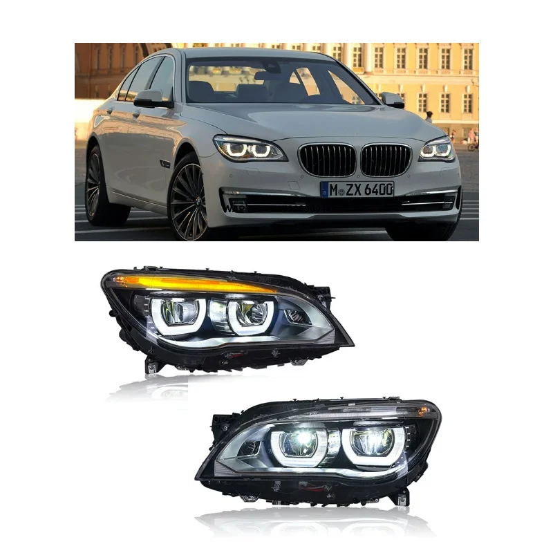 

F01 F02 Upgrade Headlights for 7 Series 2009-2015 740i 730i 735i LED Head Lamps DRL Projector Lens Signals Lights Modified