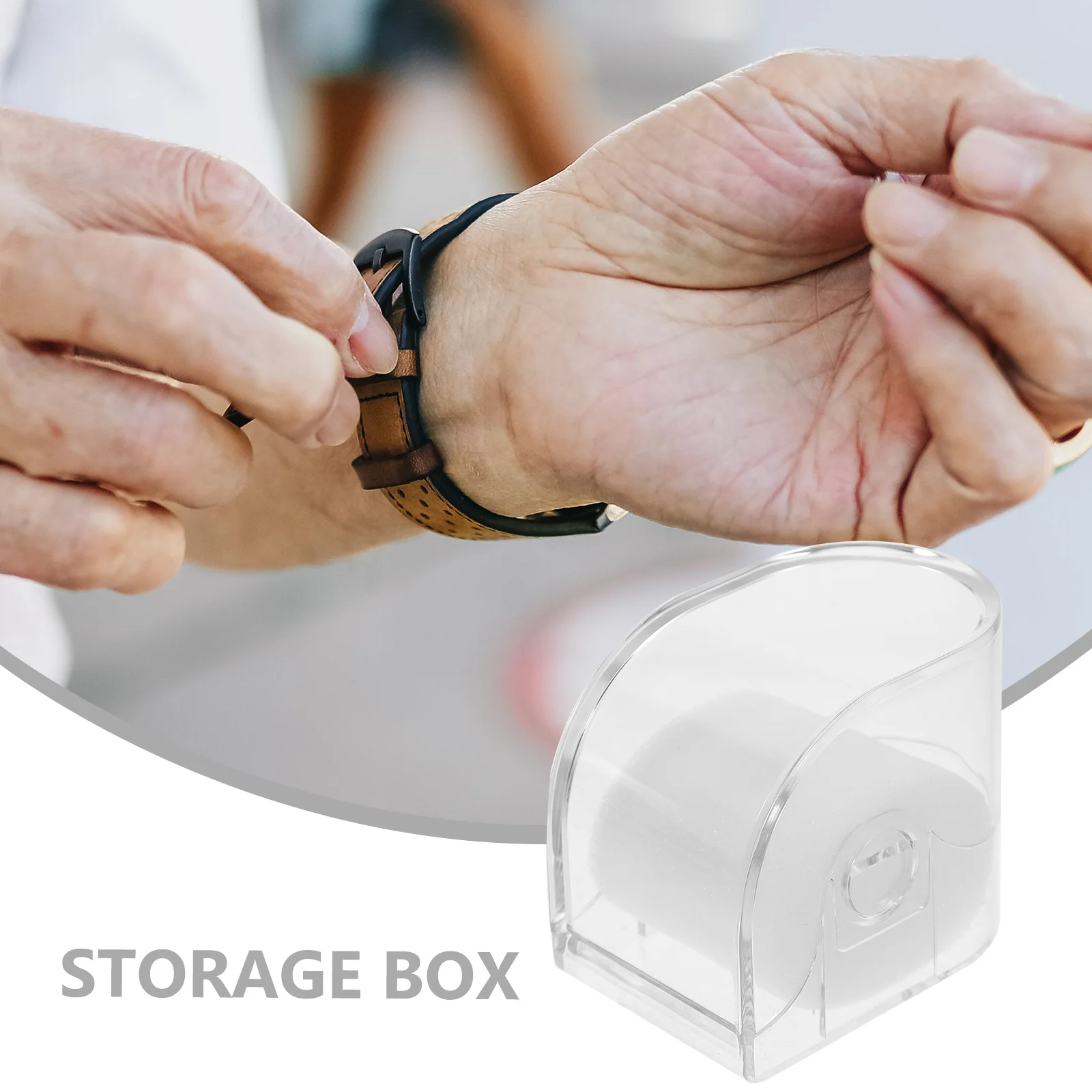 

2pcs Transparent Plastic Storage Display Case For Gift Packaging Watch Storage Box Holder Organizer, Watch Container