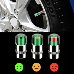 4Pcs Car Tire Pressure Monitor Valve Stem Caps Sensor Indicator 36PSI 2.4 Bar Eye Alert Diagnostic Tools Kit Auto Accessories