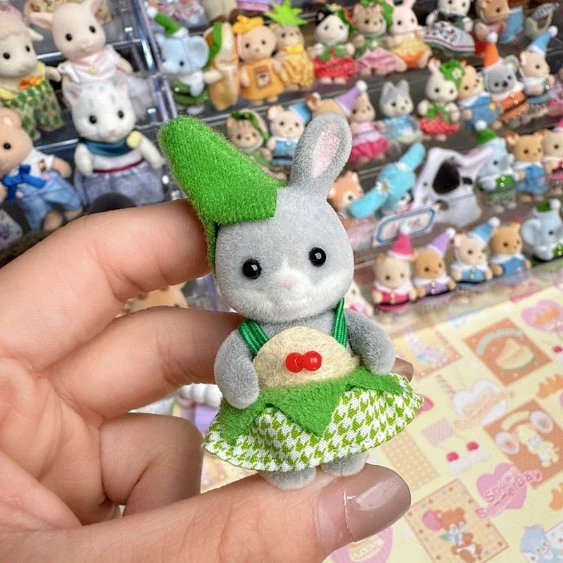 Sylvanian Families Anime juguetes de cocina para niños juguetes para niñas figuras cocinas para niños Ternurines lindo bebé pequeño 6
