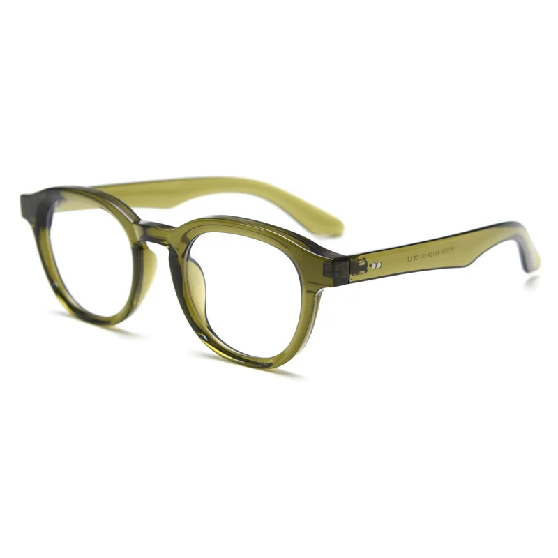 ALICIA Luxury Ultra light TR90 Pure Titanium Fashion Retro Round Spectacle Full Frame Optical Prescription Frames Woman Men