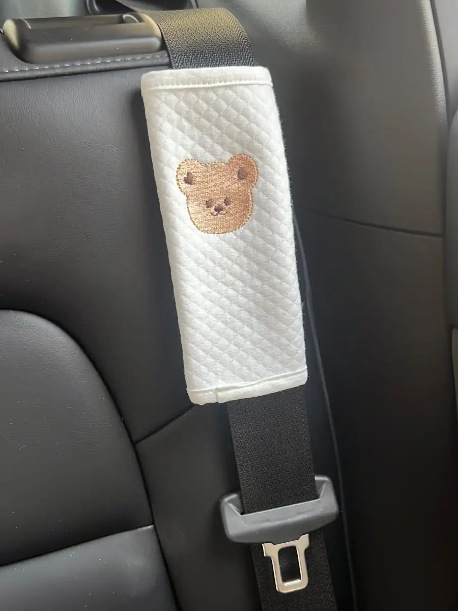 1 piece white car safety seat protector child stroller seat belt anti-strangle neck shoulder guard suitable for daily use