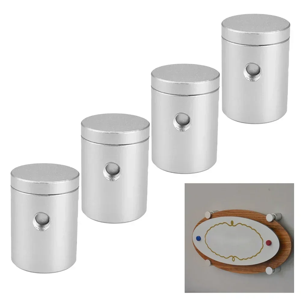 

4pcs Glass Clamp Aluminum Alloy Mirror Holder With Screws Wall Mount For Picture Glass Clip Shelf Support Brackets Holder