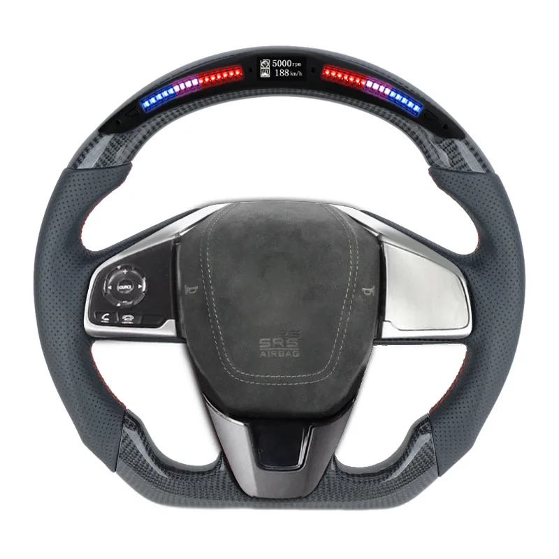 

Suitable for Honda mileage Shiyun type Gesdi LIFE Bizhi modified led racing carbon fiber steering wheel