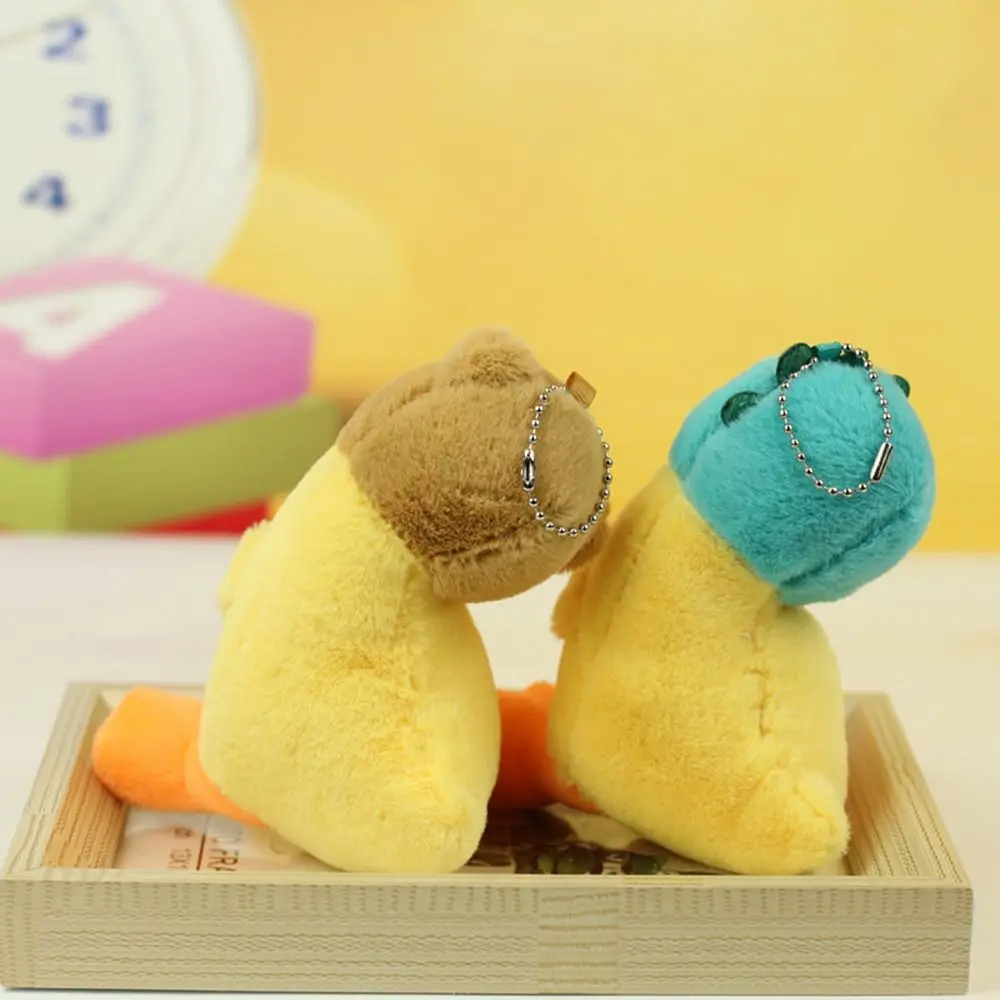 

Fashion Stuffed Plush Cartoon Yellow Duck Keychain Soft Animals Fluffty Animal Doll Cute Creative Duck Bag Pendant