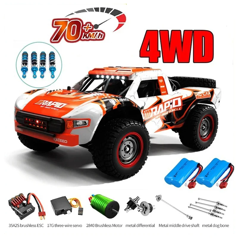 

Rc Car Off Road 4x4 50km/h or 75km/h High Speed Brushless Motor Monster Truck 1/16 Desert/Snow Racing Drift Cars Toys for Boys