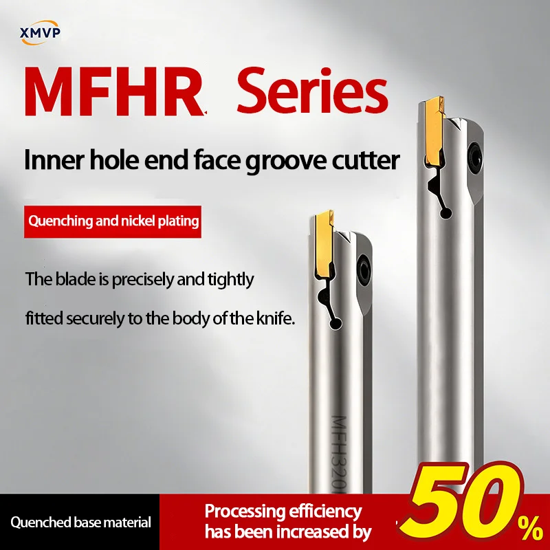MFHR series of internal hole end face slotting tool holders for CNC tools. Made of flat-rolled spring steel with anti-vibration