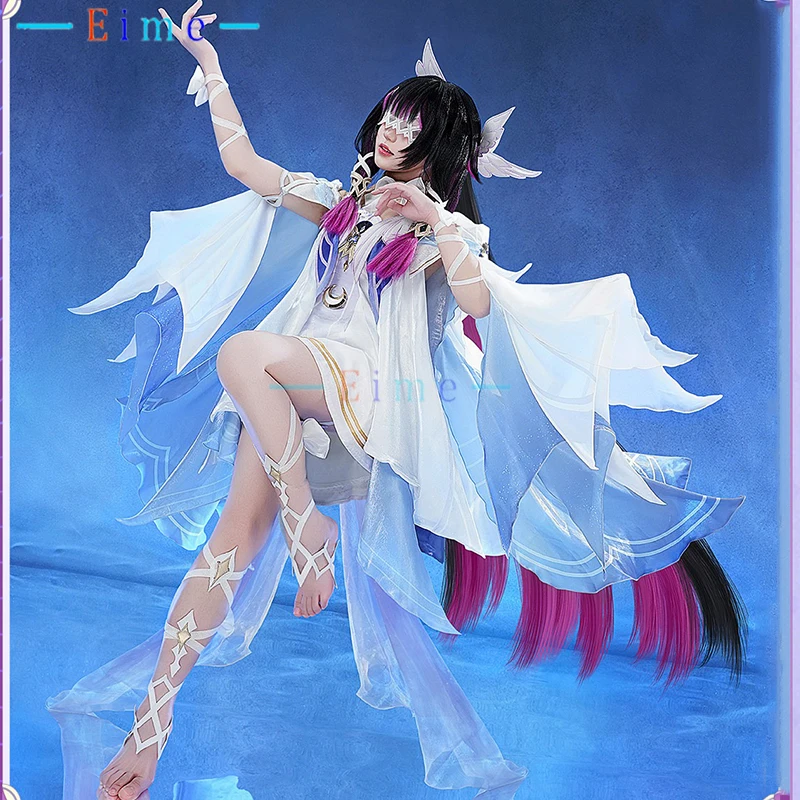 Game Genshin Impact Columbina Hyposelenia Cosplay Costume Moon Maiden Dress Anime Clothing Halloween Carnival Uniforms for Women