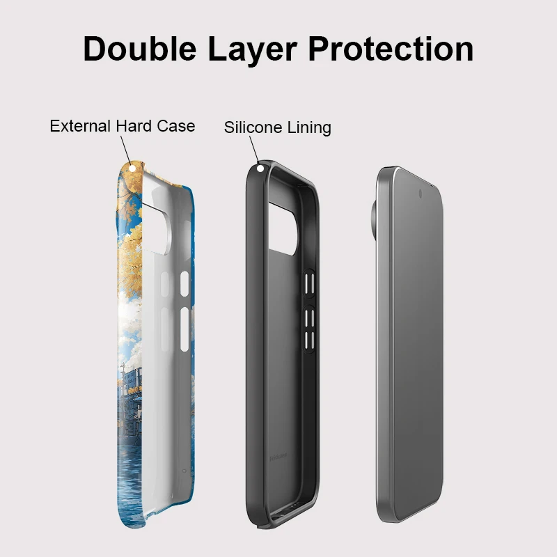Fcicicase Shockproof Phone Case For Google Pixel 10A 8 9 Pro 7A 8A 10 9 Pro XL Cute Cat Boat Pattern Dual Layer Back Fundas - view 4