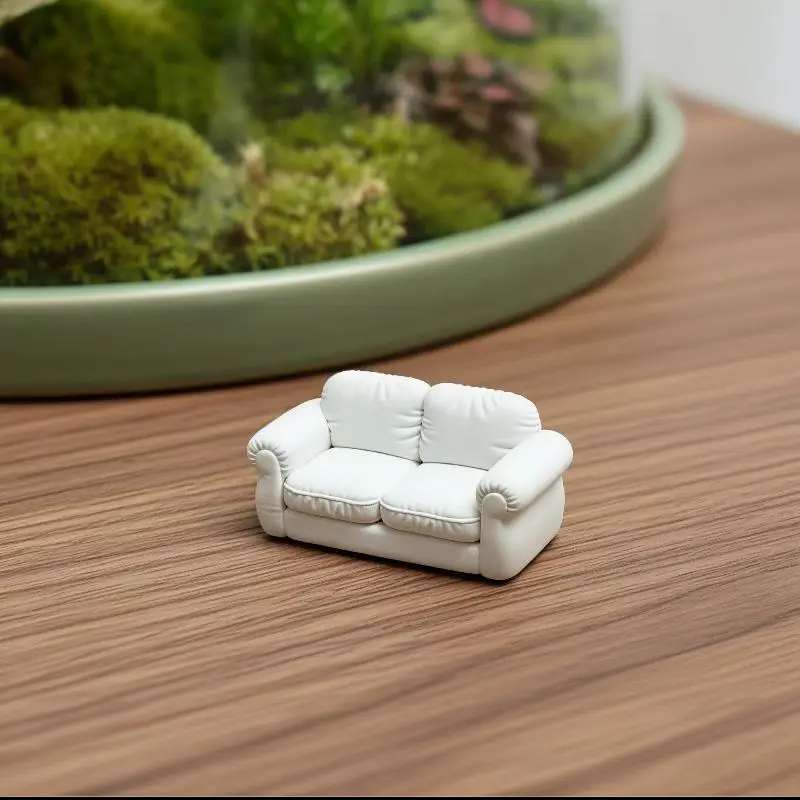 Miniature Sofa Model, Dollhouse Living Room Furniture Accessory, Photography Prop And Decorative Ornament