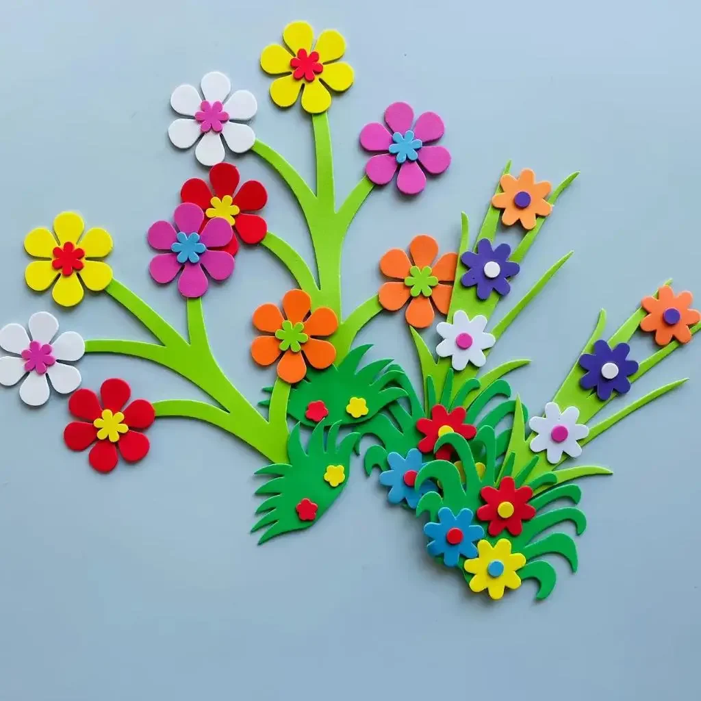 EVA Foam flower Craft 3D Wall Decoration classroom blackboard notice board Kindergarten Layout Home School Office decorative