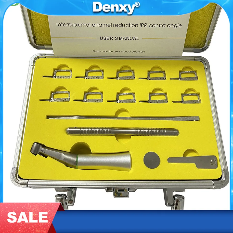 Denxy 1box Dental Orthodontic Interproximal Enamel Reduction Reciprocating IPR System Stripping Contra Angle Orthodontic Tool