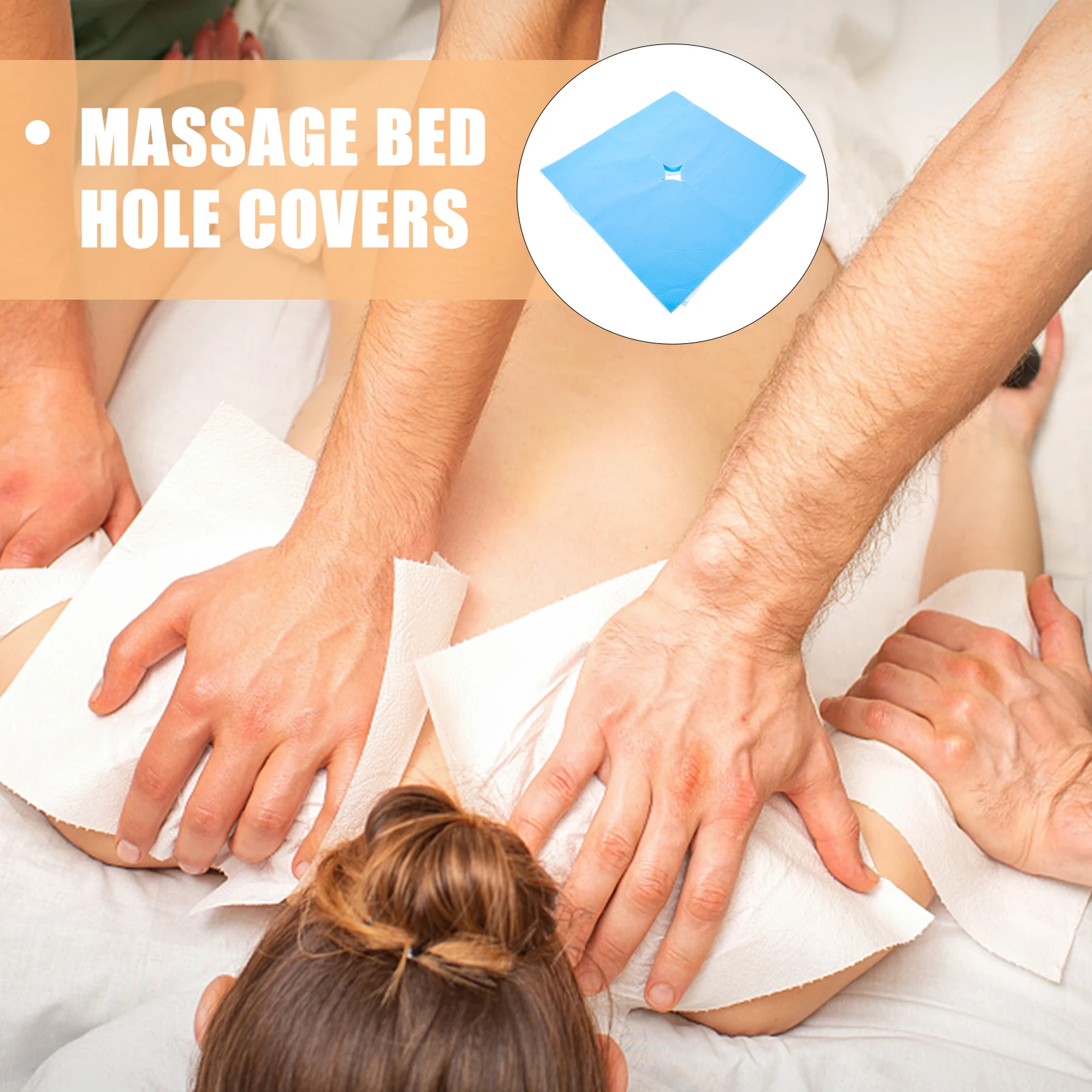 

100pcs Disposable Hole Towel For Massage Bed Face Pillow Covers Breathable Salon Spa Supplies Headrest Cradle Cover