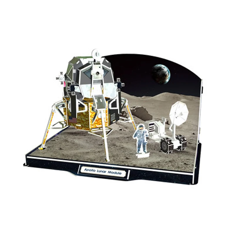 

3D Puzzles Voyager space probe,Curiosity Rover,Apollo Lunar Module,Saturn V DIY Paper Model kids Educational toys T117