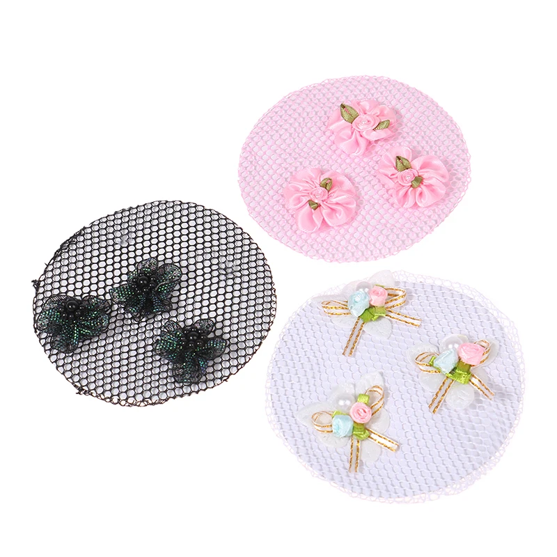 Fashion Girls Kids Child Ballet Dance Skating Hair Net Bun Cover Headwear Hair Styling Accessory