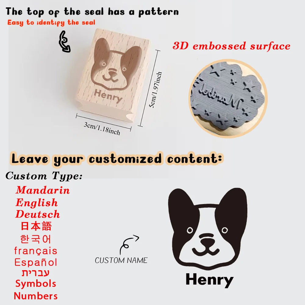 1PC Vintage Customized Name Wooden Stamp  Office Supplies Customized Name Wooden Seal ldeal for Labeling and Crafting