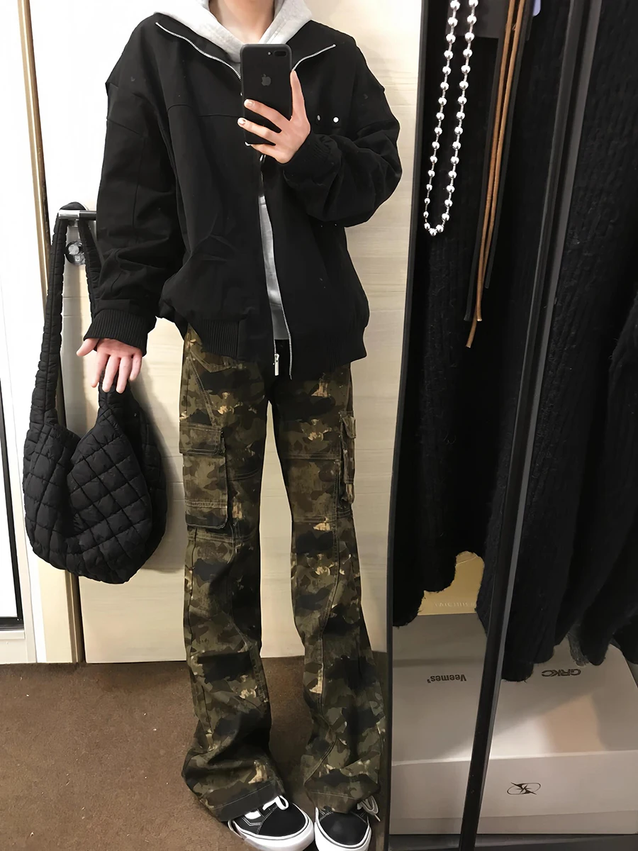 

Мужские рабочие брюки Cleanfit в камуфляжном стиле, весенне-осенние, в американском стиле, с множеством карманов, прямые, длинные, для лесозаготовительных работ