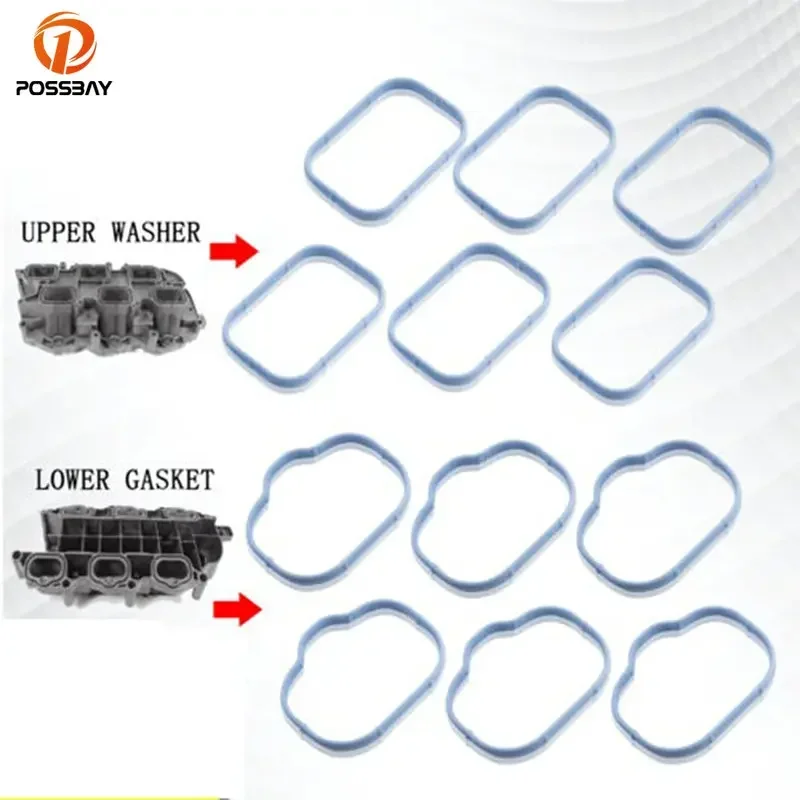 

12 шт. Верхняя Нижняя прокладка впускного коллектора для двигателя Dodge Challenger 2011 л 2021-2014 подходит для двигателя Jeep Cherokee 2017 л-