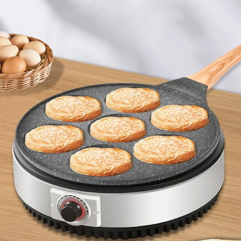 JUSTINLAU Seven-hole Pancake Pan Aluminum Alloy Animal Smiley Breakfast Pot Bakelite Handle Non-stick Pan Fried Omelet Pan