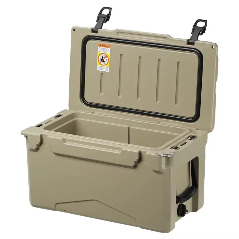 

Outdoor Rotomolded LLDPE + PU Camping Cooler 30/35/50 QT with 5-Day Ice Retention for Beer Wine Bait Storage Cold Chain Compress