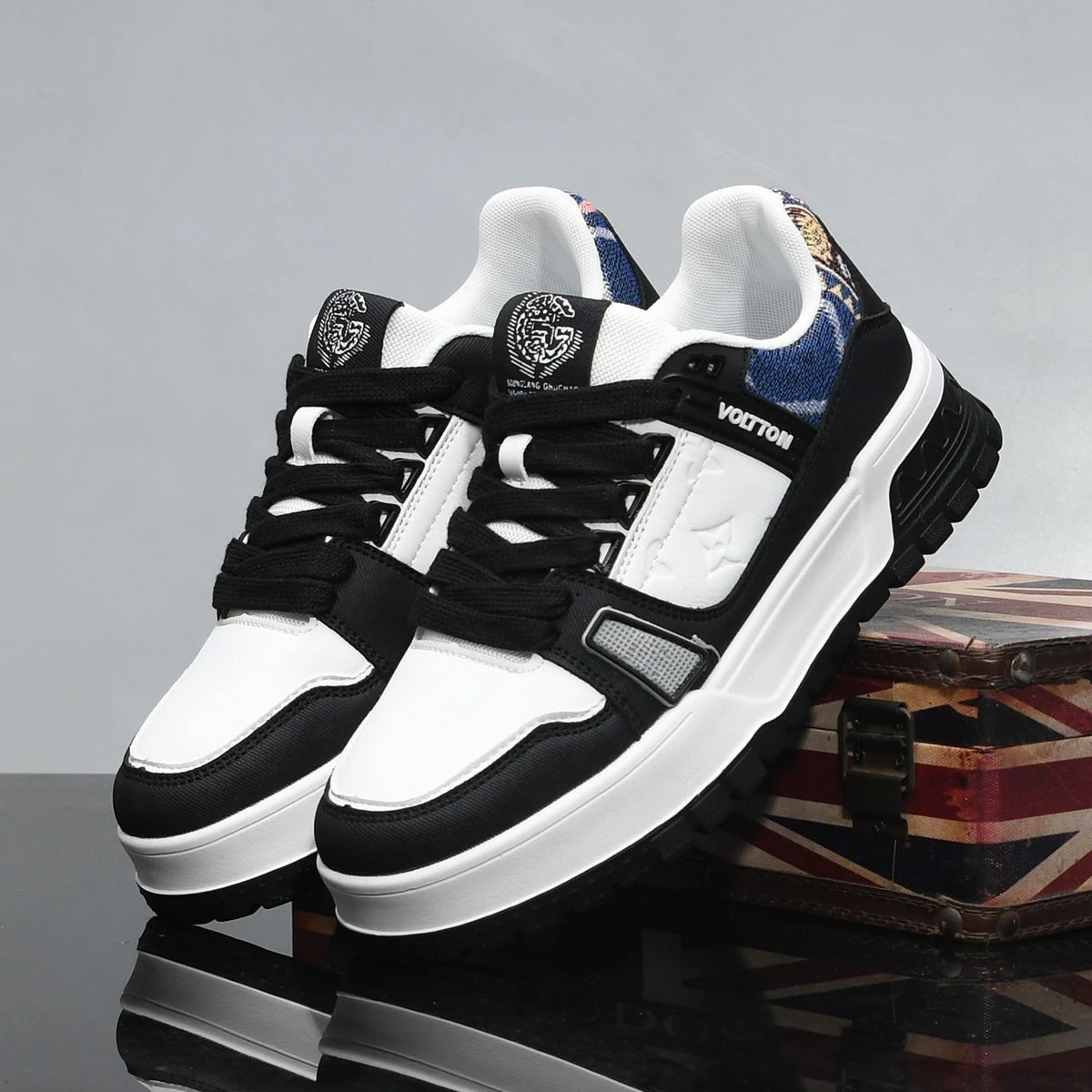 

Мужские низкие белые туфли в этническом стиле, модные дышащие универсальные мужские туфли на толстой подошве