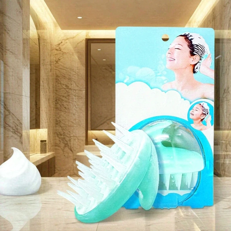 Soft Scalp Shampoo Brush Head Massage Comb for Kids Adults Universal Gentle Hair Washing Care Single Piece Daily Use 두피 샴푸 브러시