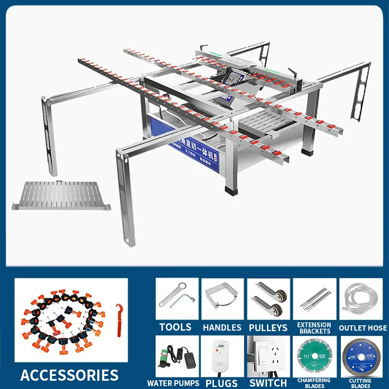 

Multifunctional Tile Beveling and Straight Cutting Machine Compact Desktop 45° High-Precision Marble and Slab Cutting Tool