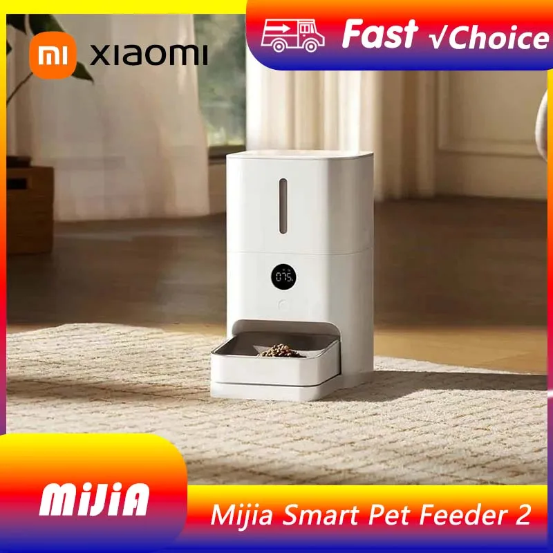 

Оригинальная умная кормушка для собак Xiaomi Mijia, 2 HD-большого экрана, 5 л, большая емкость, запасная батарея для точного взвешивания, FoodShortage Remin