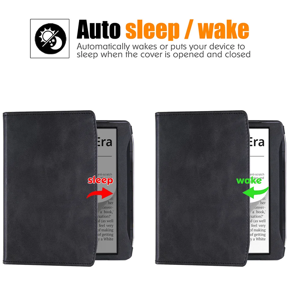 For Pocketbook Era Case PB700 Flip Stand Cover 7 inch with Hand Strap Auto Wake Sleep E-Book PU Leather Cover 7'' 2022 Funda