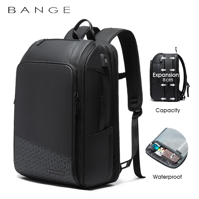 Bange-mochila de viaje de negocios para hombre y mujer, bolsa de equipaje de lujo, antirrobo, de gran capacidad, escalable, para ordenador portátil de 15,6 pulgadas