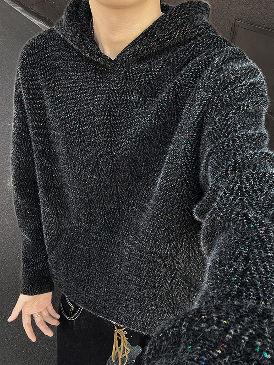 

Мужское утепленное худи Bla Heavyweight: модная повседневная верхняя одежда свободного кроя для пар, осень-зима